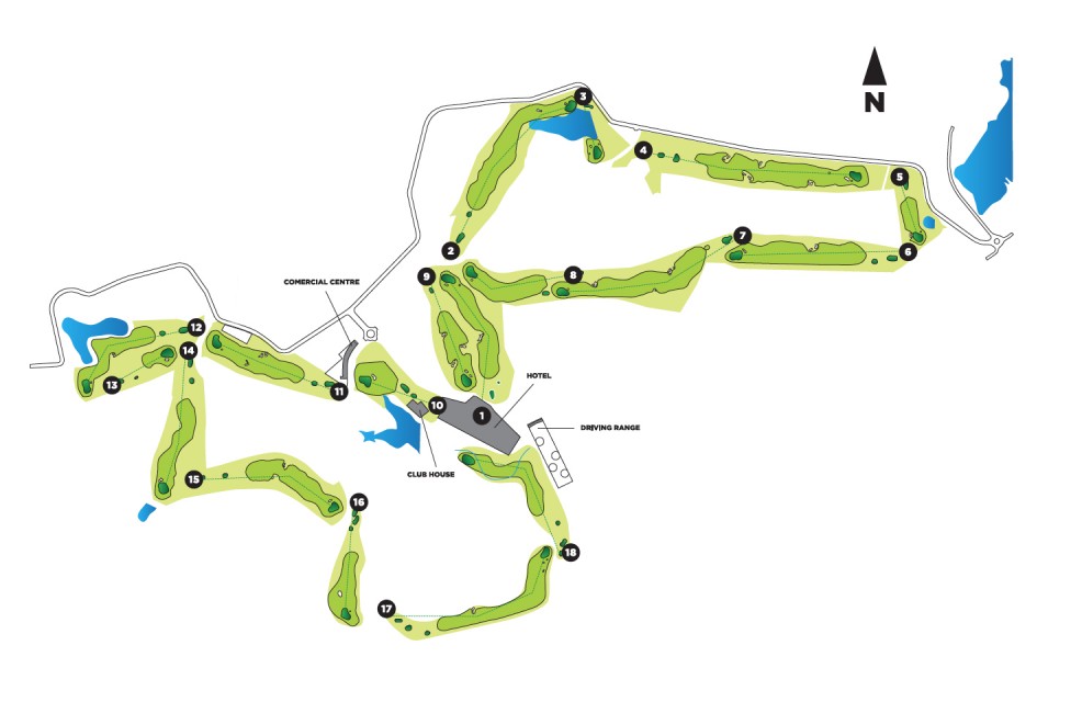 Plán hřiště | Golfové zájezdy, golfová dovolená, luxusní golf